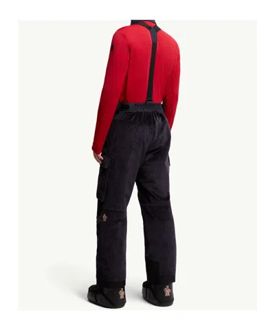 Moncler Grenoble Corduroy Dungarees In Blue