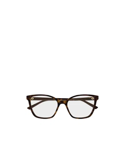 Gucci Eyewear Square Frame Glasses In Brown