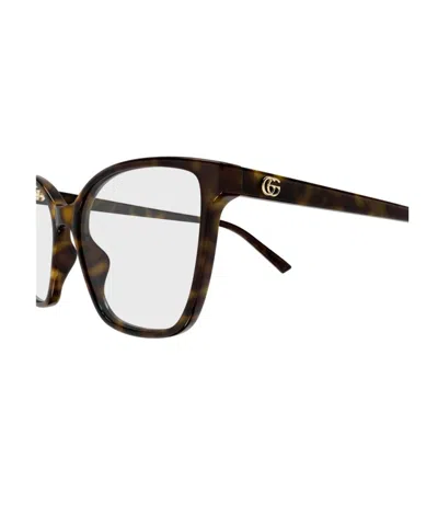 Gucci Eyewear Square Frame Glasses In Brown