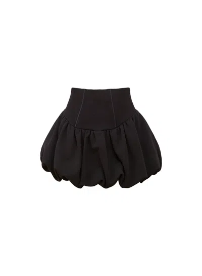 Fleur Du Mal Terry Bubble Skirt In Black