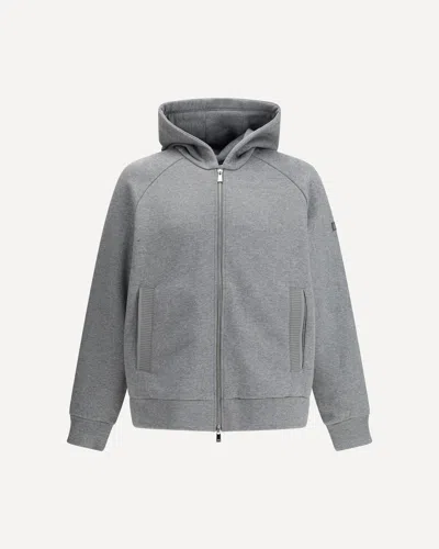 Tatras Baccaro Grey Sweatshirt With Hood And Logo Patch On The Sleeve In Cotton Man In Gray