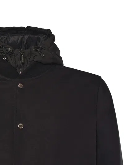 Moorer Callum Hooded Jacket In Black