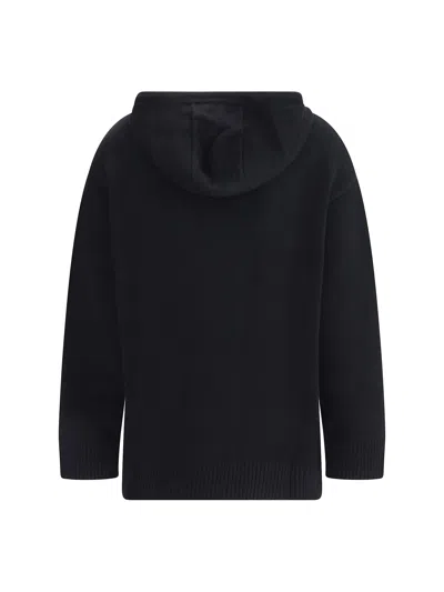 Max Mara Wool And Cashmere Knit Sweatshirt In Black
