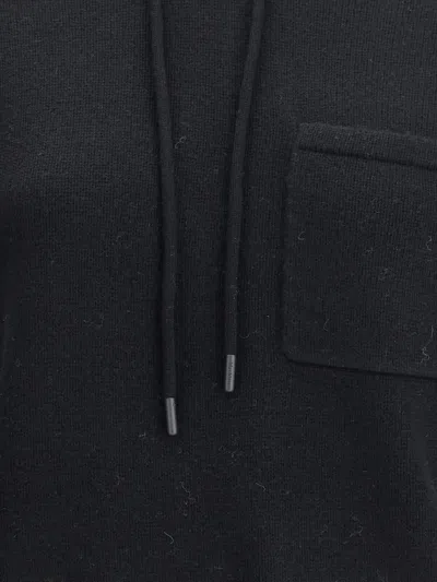Max Mara Wool And Cashmere Knit Sweatshirt In Black