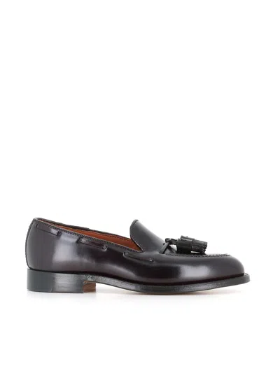 Alden Shoe Company Tassel Leather Loafers In Burgundy