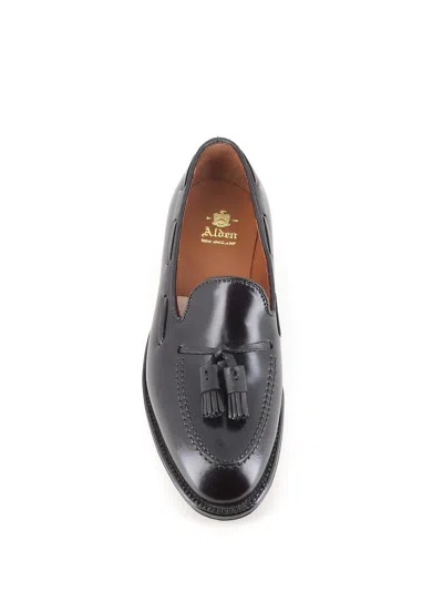 Alden Shoe Company Tassel Leather Loafers In Burgundy