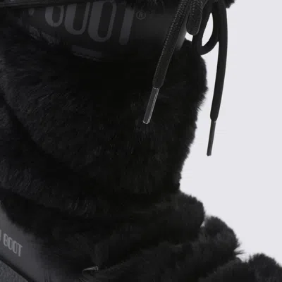 Moon Boot Boot "ltrack High Faux-fur" In Black