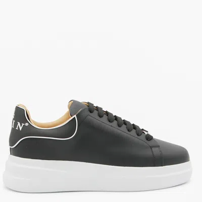 Philipp Plein Black Low-top Sneakers In Animal Print