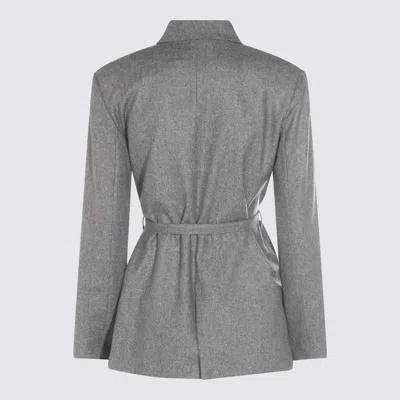 Antonelli Belted Double-breasted Jacket In Gray