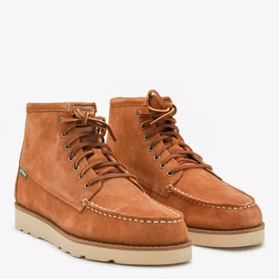 Sebago Brown Leather Tala Mid Boots In Brown
