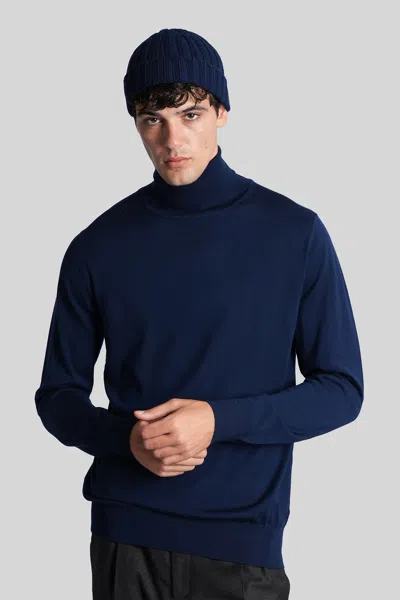 Aspesi M196 Knitwear In Blue Wool In Blue