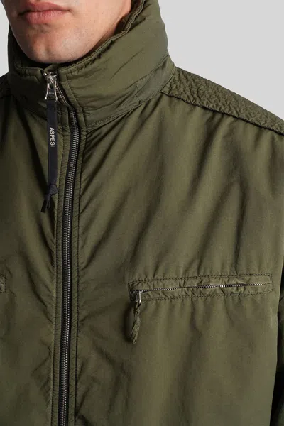 Aspesi Gravel Casual Jacket In Green Polyester In Green