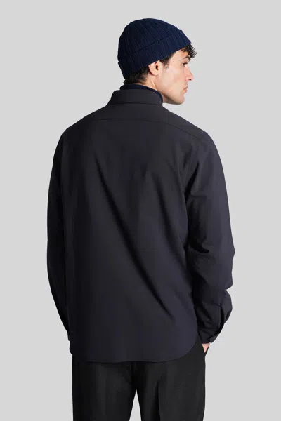 Aspesi Camicia Doppia Casual Jacket In Blue Polyamide In Blue