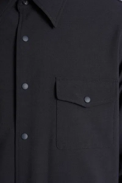 Aspesi Camicia Doppia Casual Jacket In Blue Polyamide In Blue