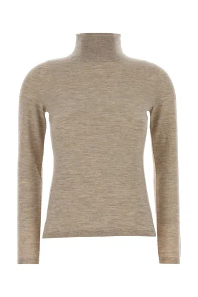 Max Mara Cashmere Yarn Turtleneck In Neutral