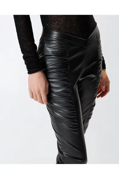 Pinko Stretch Leather-effect Leggings In Black