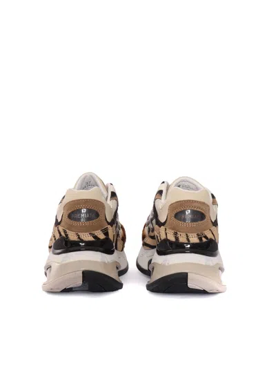 Premiata Contemporary Chunky Sneakers With Mixed Materials In Multi
