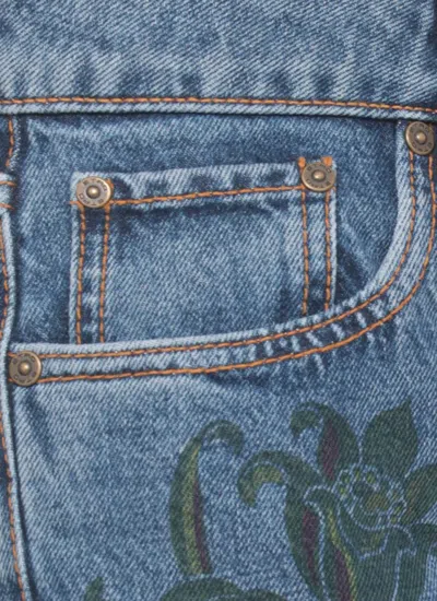 Etro Paisley Print Jeans In Multi
