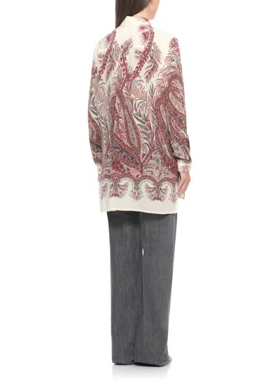 Etro Paisley Print Silk Shirt With Collared Neck In Multi
