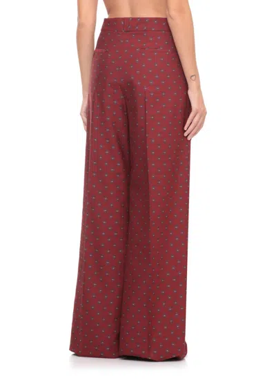 Etro Wool Pants In Red