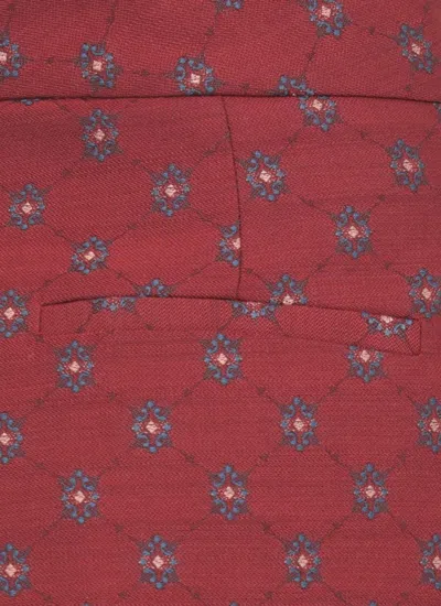 Etro Wool Pants In Red
