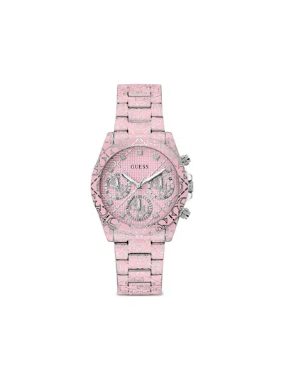 Guess Usa Sparkling Pink Limited Edition 38mm In Pink