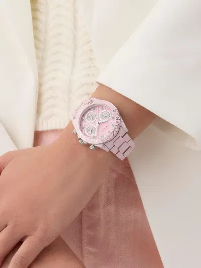Guess Usa Sparkling Pink Limited Edition 38mm In Pink