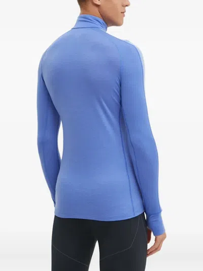 Icebreaker Zip-neck Performance Top In Blue