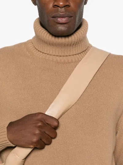 Seven Gauge Timeless Camel Knit Sweater With Smooth Texture In Nude