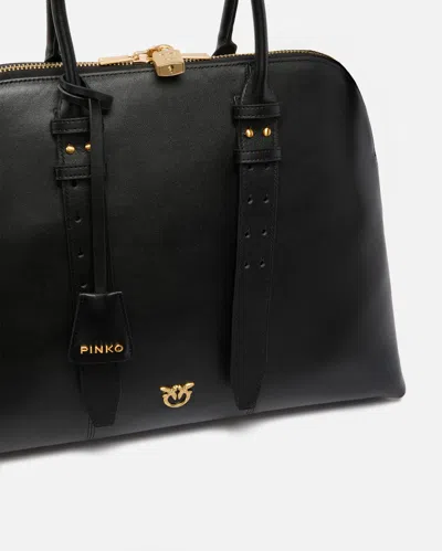 Pinko Bowling Bag Escape Maxi In Leather