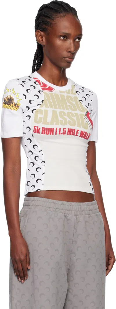 Marine Serre Regenerated Graphic Jersey Baby Fit T-shirt In White