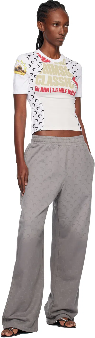 Marine Serre Regenerated Graphic Jersey Baby Fit T-shirt In White