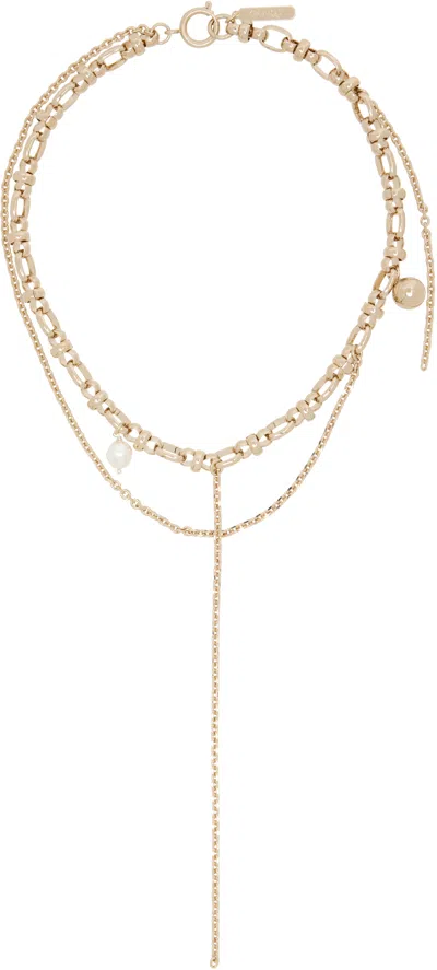 Justine Clenquet Ssense Exclusive Winona Necklace In Gold