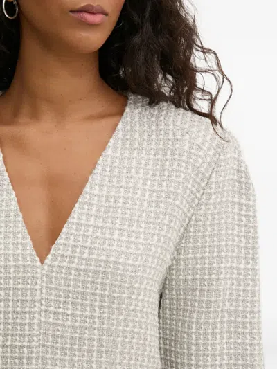 Iro Jilla V-neck Textured Blouse In Gray