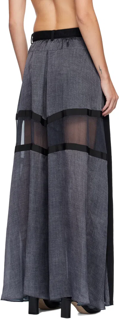 Sacai Patchwork Jeans In Black