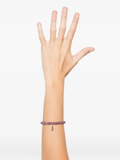 Sydney Evan 14k Yellow Gold Diamond And Ruby Charm Bracelet In Purple