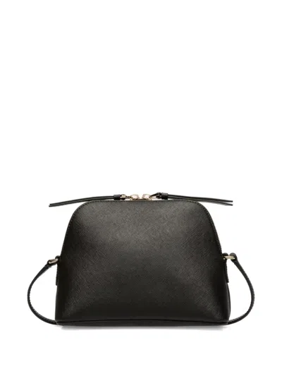 Bally Embossed Leather Stripe-detail Bag In Purple