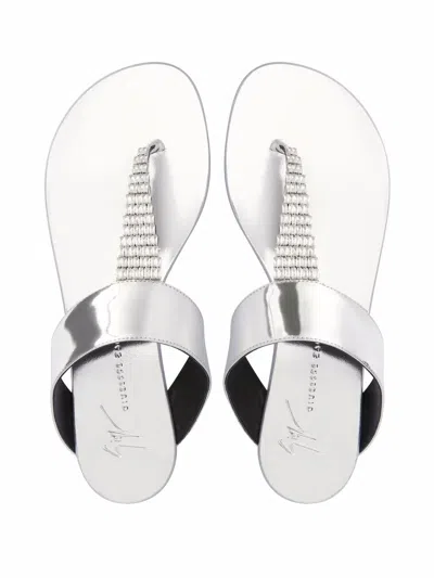 Giuseppe Zanotti Cleta Crystal-embellished Sandals In White