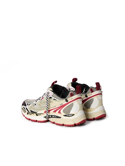 Off-white Sneakers With Mesh Upper And Rubber Sole In Multi