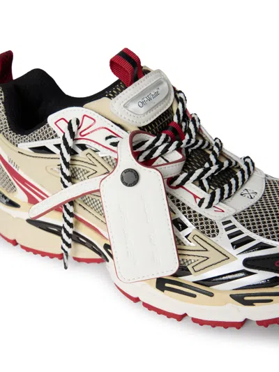 Off-white Sneakers With Mesh Upper And Rubber Sole In Multi