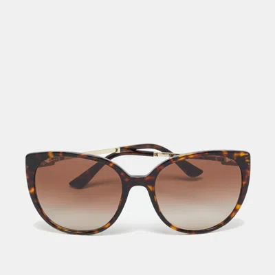 Pre-owned Bvlgari Tortoise Brown Gradient Bv 8251 Cat Eye Sunglasses