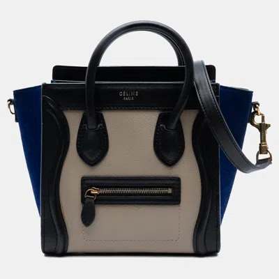 Pre-owned Celine Multicolor Nano Tricolor Leather Luggage Tote