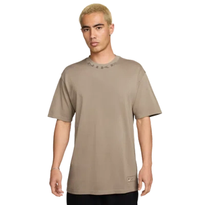 Nike Sportswear Collar Print T-shirt In Brown
