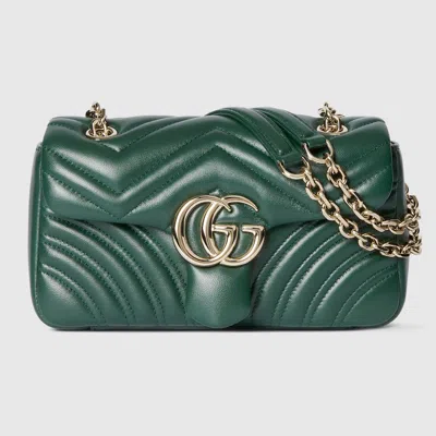Gucci Gg Marmont Medium Shoulder Bag In Green