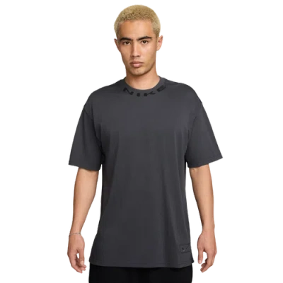 Nike Sportswear Collar Print T-shirt In Gray