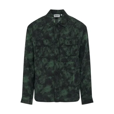 Kenzo Ghost Flower Print Shirt Jacket In Multi