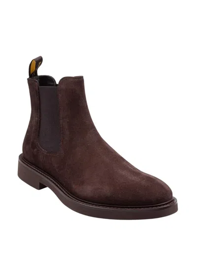 Doucal's Brushed Suede Ankle Boot In Brown