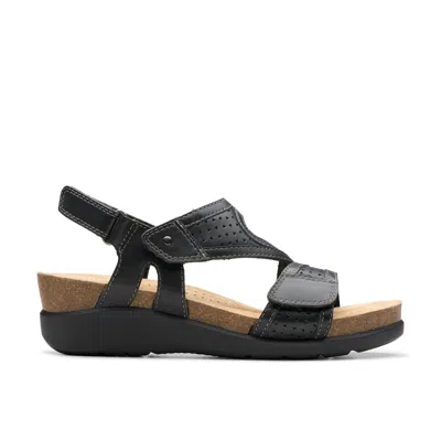 Clarks Calenne Carmen In Black Leather In Black