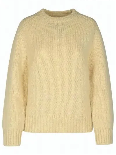 Jil Sander Knit Sweater With Relaxed Fit In Gold
