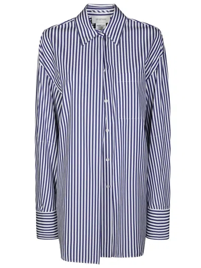 Sportmax Classic Striped Long-sleeve Shirt With Button-down Front In Multi